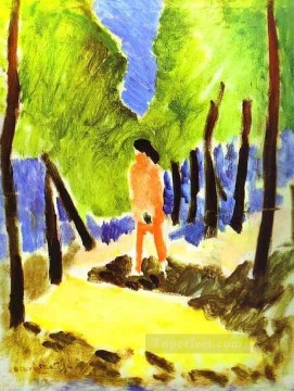 Desnudo Painting - Desnudo en paisaje iluminado por el sol abstracto